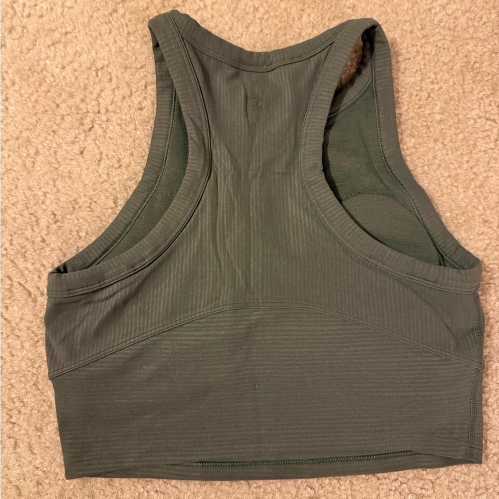 Lululemon Dark Green Crop Top - Picture 3 of 5